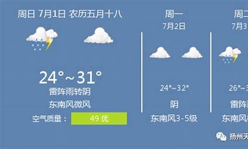 扬州近期天气预报30天_扬州近期天气预报